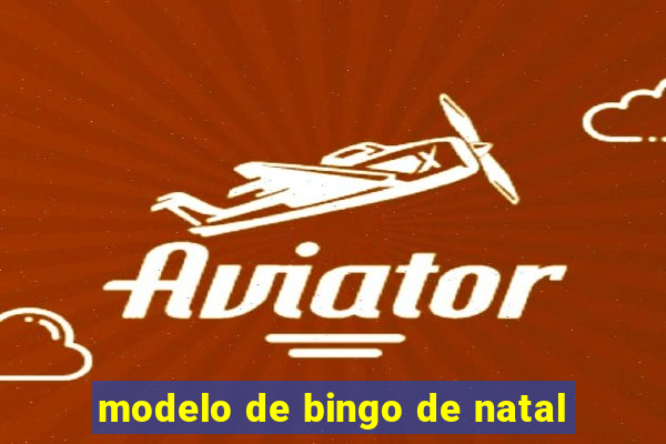 modelo de bingo de natal